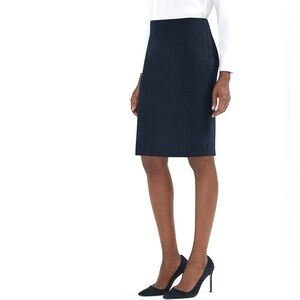 MM LaFleur Noho Pencil Skirt Stretchy Lined Career In Galaxy Blue Navy Size 8